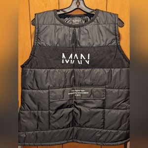 BoohooMAN Quilted Utility Vest